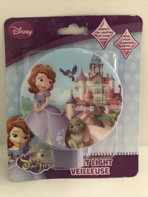 DISNEY Sofia The First Night Light Plug In NEW Princess, Girls Room, Purple