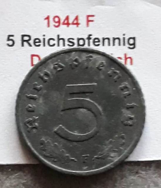 5 Reichspfennig 1944 F ,Jg.370,vzgl
