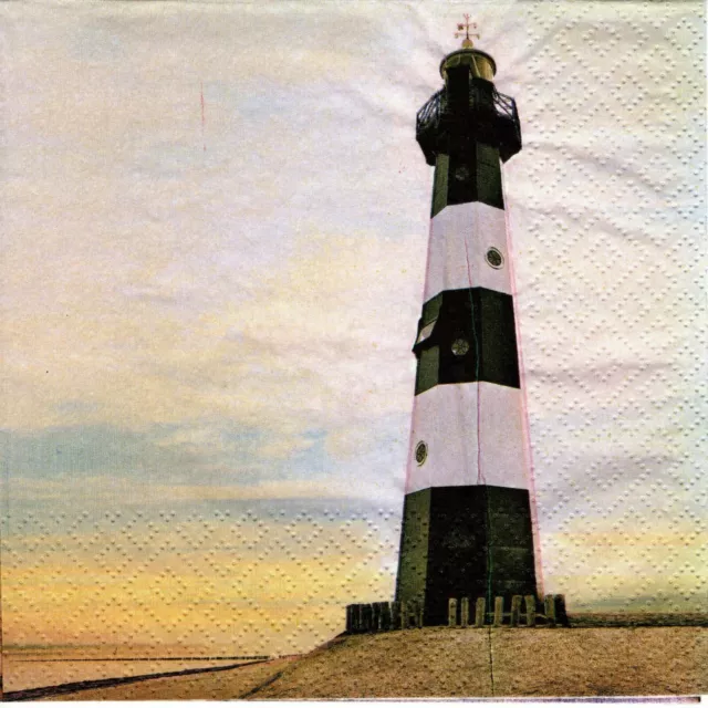 Serviettes En Papier Phare Ocean Mer Nature. Paper Napkins Lighthouse Sea Ocean