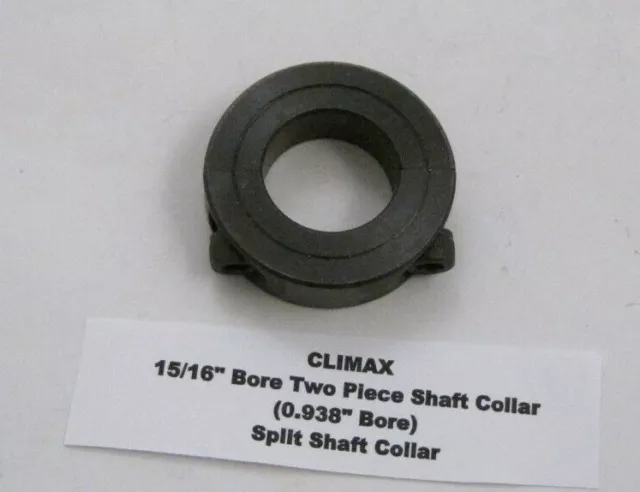 CLIMAX 15/16" Bore Two Piece Shaft Collar (0.938" Bore) - Split Shaft Collar -