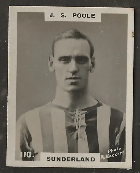 Pinnace Football-Photo Back-#0110- (With Credit) Sunderland - J. S. Poole