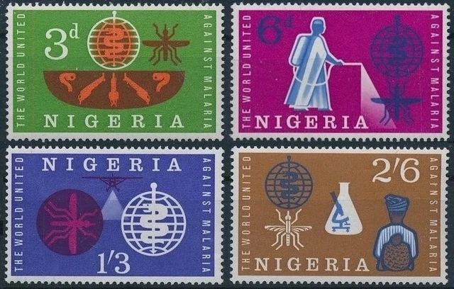 Nigeria 1962 MNH 4v, Fight against Malaria, Disease, Medicine, Microscope
