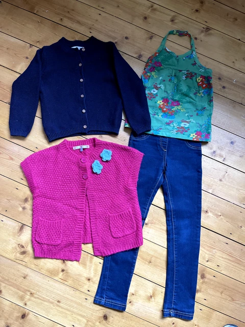 Girls clothes bundle John Lewis Next M & S Top jeggings Cardigan age 5,6,7