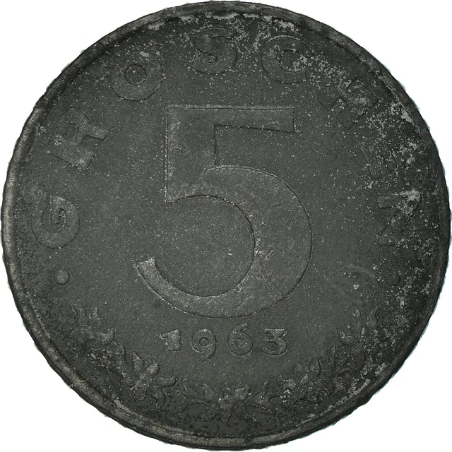 [#829110] Coin, Austria, 5 Groschen, 1963, VF, Zinc, KM:2875 2
