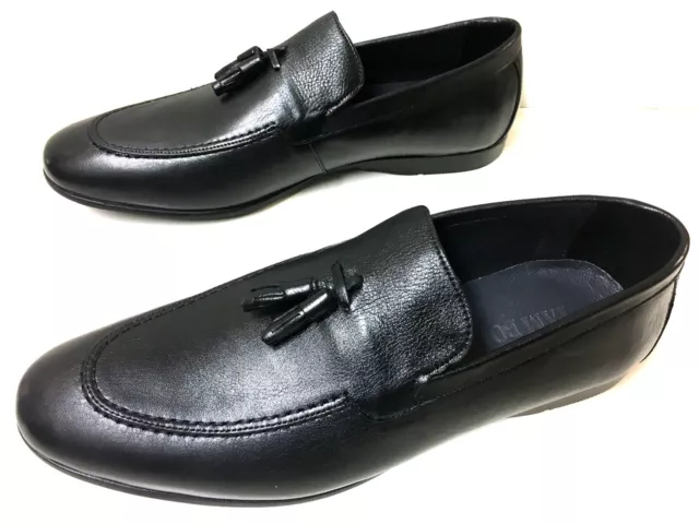 Neuf Mode Noir Mocassin Cuir Chaussures pour Hommes Slipper