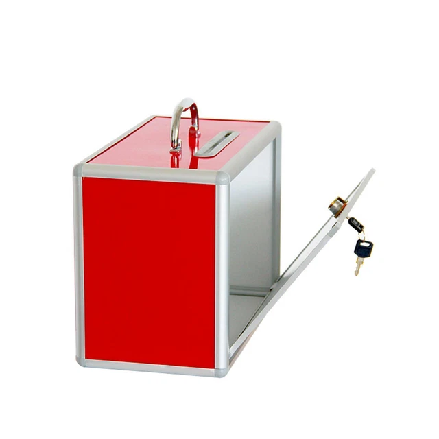 Caisse À Clé Avec Serrure - Tirelire Portable En Métal Avec Poignée