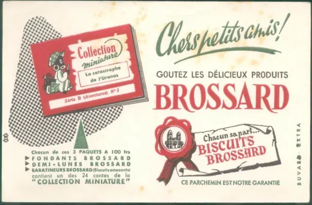 Buvard 1950 Biscuits Brossard St Jean D'angely Collection Miniature Contes