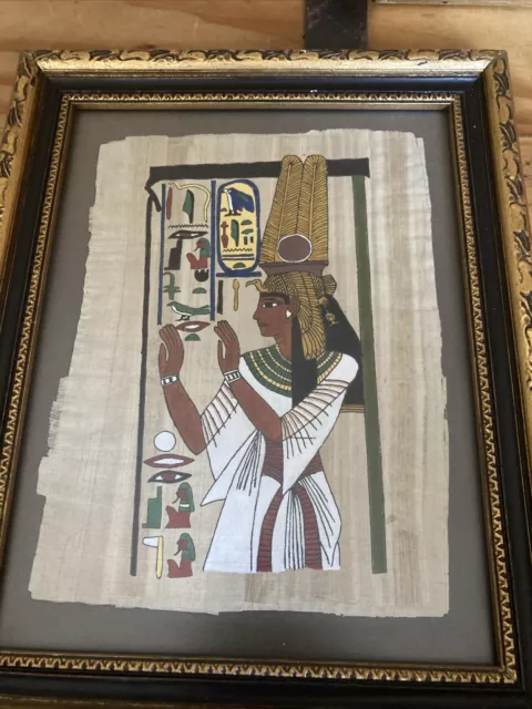 Parchment Papyrus Egyption Framed Wall Art