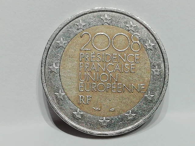 PIÈCE DE 2 EUROS commémorative. FRANCE 2008 - Présidence Francaise de L