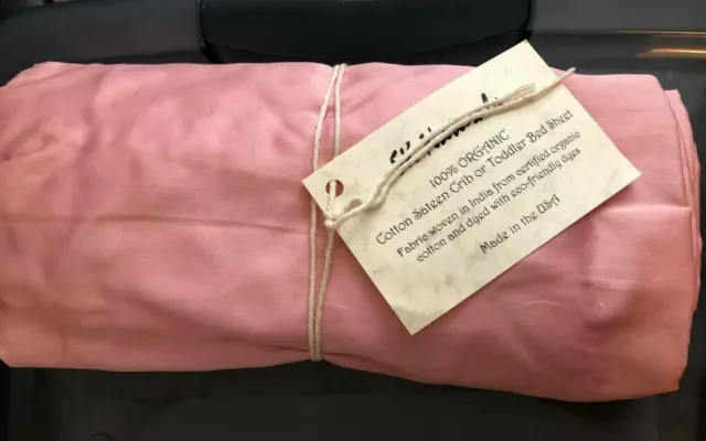 Drap de lit bébé ou tout-petit en coton biologique ROSE