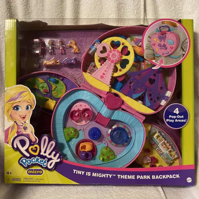 POLLY POCKET TINY is Mighty Theme Park Compact Backpack Playset
