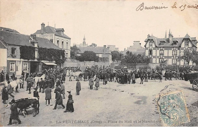 61 - LA FERTE MACE - SAN32294 - Place du Midi et le Marché aux ....