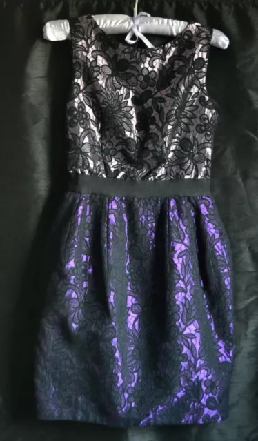 "Asos Petite" Copper/Purple/Black  Dress. U.k. Size 10
