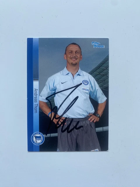 Carte Autographe Originale Andreas Thom DFB 1992 Signée - Très Bon état