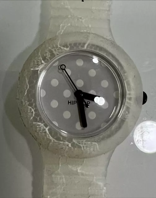 Orologio HIP HOP PIZZO Silicone Bianco 32mm  - esposizione