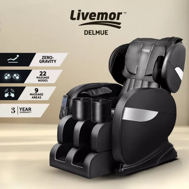 Livemor Massage Chair Electric Recliner Zero Gravity Full Body Shiatsu Massager