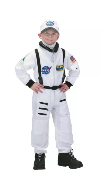 Aeromax Jr. Astronaut Suit with Cap 12 / 14 White