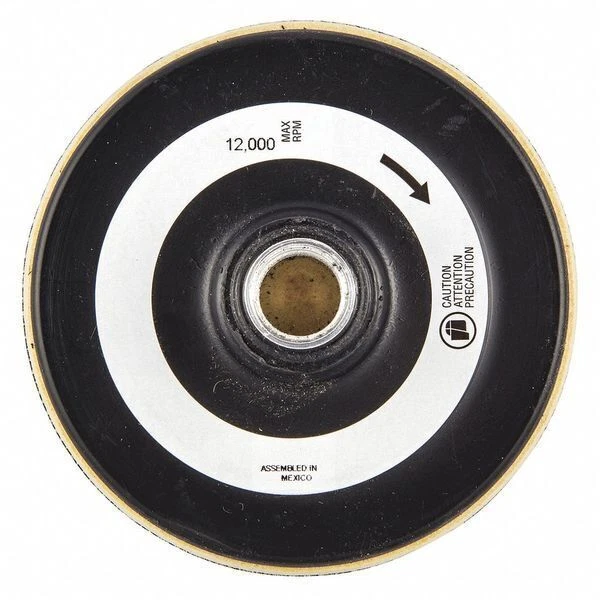 ZORO SELECT Disc Backup Pad, 5" dia., 10,000 Max. RPM 08834168967