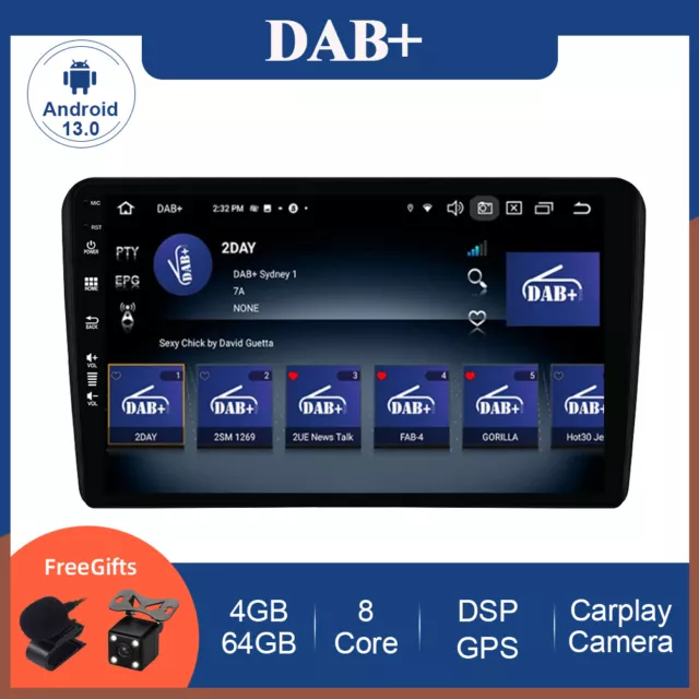 Autoradio Per Audi A3 8P 2003-2013 GPS Navi Stereo Navigatore DAB integrato OBD