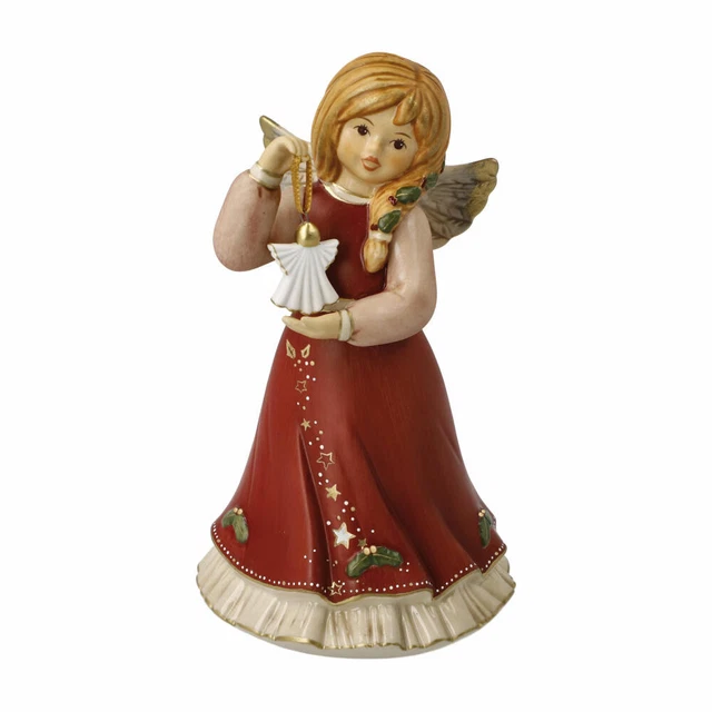 Figurine Goebel "Ange Gracieux Ami Des Cygnes" - Faïence Bordeaux - Neuf Original