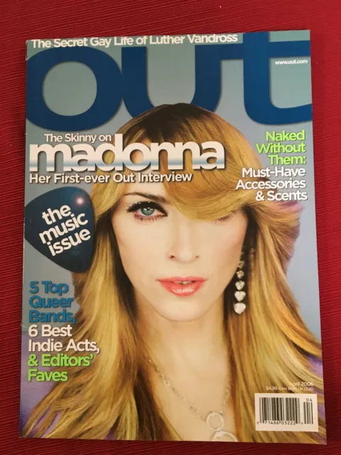 MADONNA, LUTHER VANDROSS, OUT Gay & Lesbian Magazine, April 2006