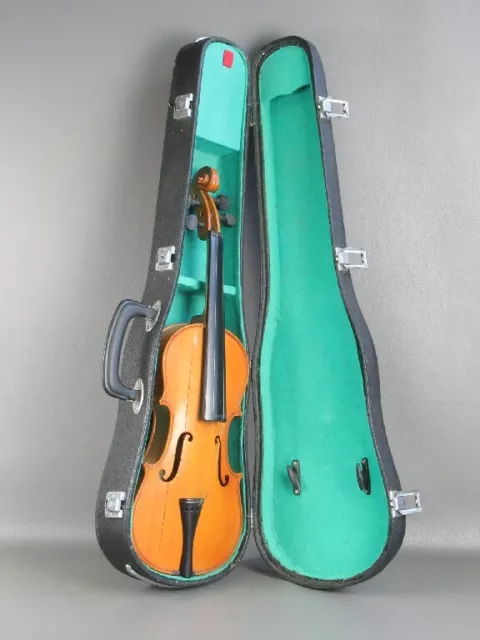 Vintage Violín de Madera Con Maletín Instrumento Musical Para 6 Piezas No Anda