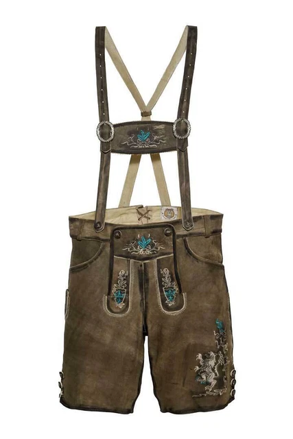 Bavarian Trachten Men's Lederhosen Short German Oktoberfest Costume Lederhosen