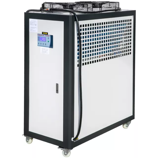 VEVOR 5 Ton 5HP Air-cooled Industrial Chiller LCD Display 53L SS Water Tank
