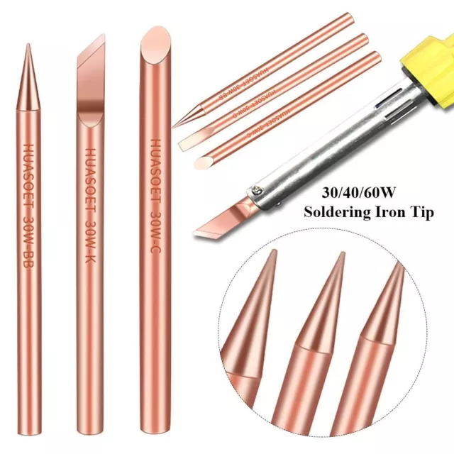 30/40/60W Solder Iron Head External Heat Soldering Iron Tip Replacement