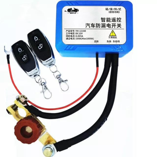 12V Wireless Dual Remote Control Car Master Battery Disconnect Switch Isolator