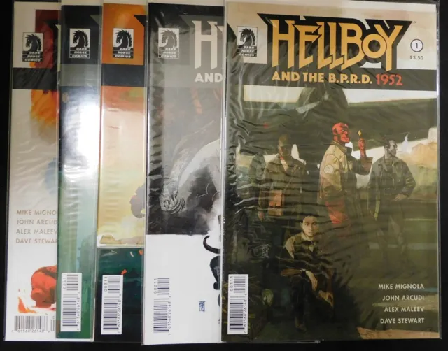 Hellboy And The B.p.r.d. 1952 Dark Horse Comic Set Complete Mignola 2014 Vf/Nm