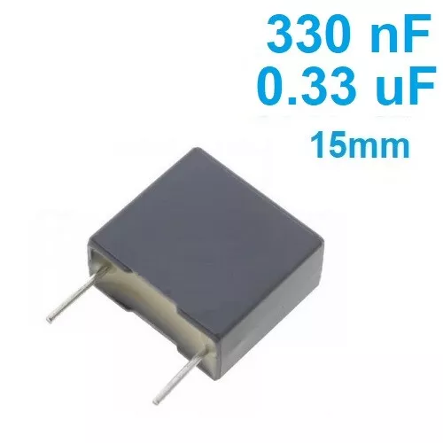 Condensateur MKP X2 0.33uF 330nF 334K 275V Espacement 15mm