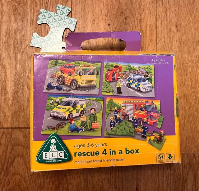 ELC RESCUE VEHICLES jigsaw- includes 4! each puzzle 12 pieces £3.00 ...