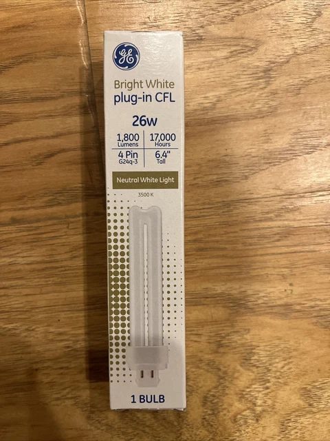 CFL GE Plugin Bright White 26W Light G24q-3 BASE F26DBX/835