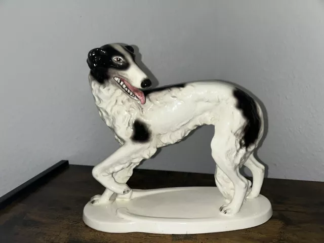 Royal Dux Deutschland Porzellan Figur Windhund Hund 50er Jahre