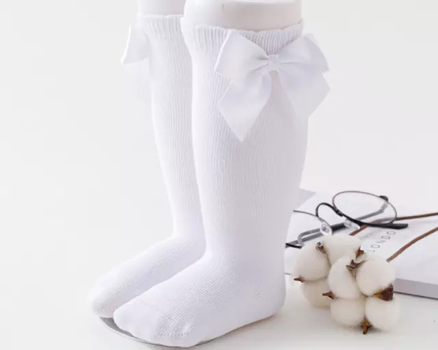 Baby Girls Toddler Cute Bowknot Knee High Socks Kids Children Cotton socks