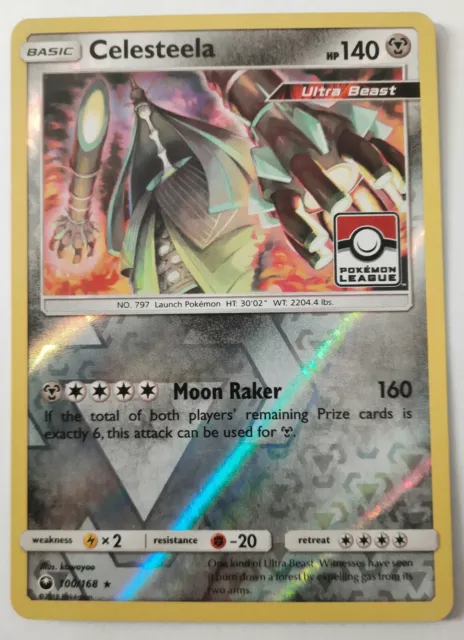 Pokemon : SM CELESTIAL STORM CELESTEELA 100/168 RARE LEAGUE PROMO