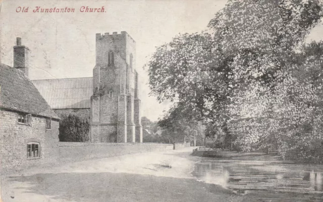 HUNSTANTON CHURCH, Norfolk - Vintage POSTCARD