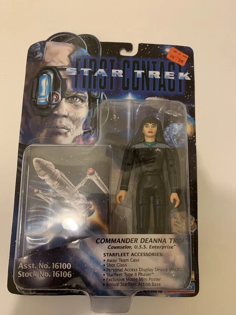 PLAYMATES STAR TREK First Contact Commander Deanna Troi Action Figure ...