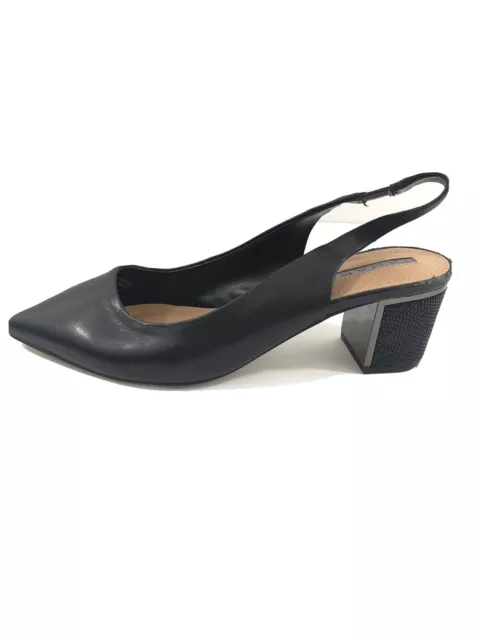 Tahari Roseann Slingback Heels Women's Size 7.5 M Leather Upper, Black