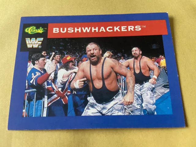 Wwf Wwe Merlin Classic Game The Bushwhackers Wrestling Trading Card 119