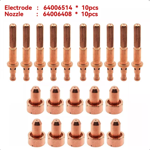 20pc 64006514 Electrodes + 64006508 Nozzles 40A for MasterCut™ MC60/MC100 Torch