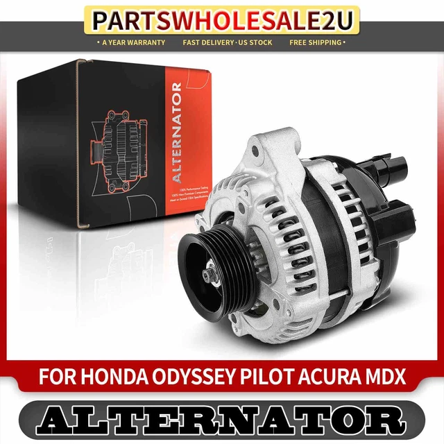 ALTERNATOR FOR HONDA Odyssey Pilot Acura MDX V6 3.5L 130A 12V CW 6