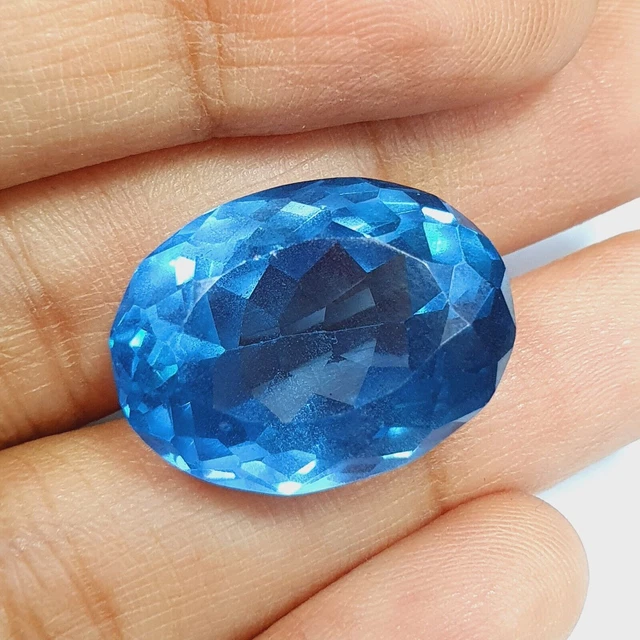 Certified Natural Blue Sapphire 36 Ct Oval Shape Faceted Loose Gemstone w056