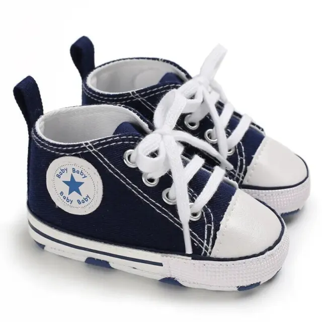 Neugeborenes Baby Kinderwagen Canvas Schuhe Säugling Turnschuhe Kleinkind PreWalker Turnschuhe 3