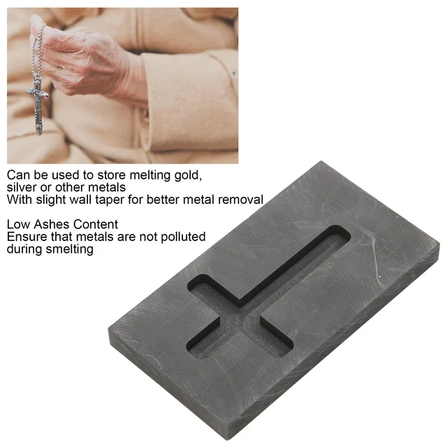 Moule à Lingot En Graphite LLF 7 En 1 - Parfait Pour Fondre Et Affiner Or, Argent, Cuivre & Pièces De Monnaie