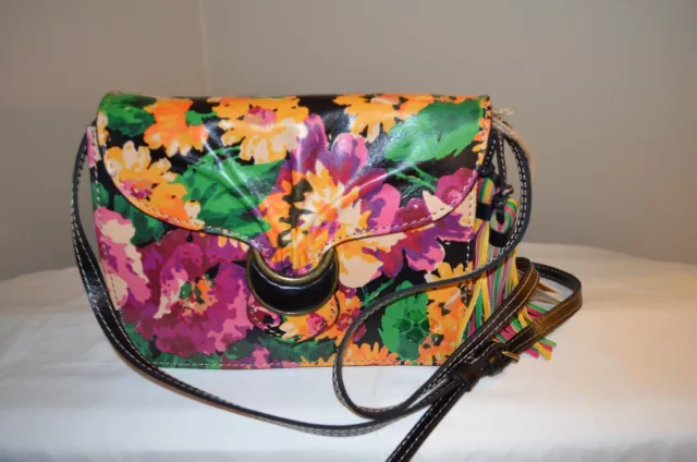 NWT Patricia Nash Summer Evening Bloom Floral Van Sannio Crossbody Messenger Bag