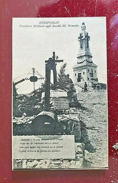 cartolina redipuglia cimitero militare formato piccolo '900