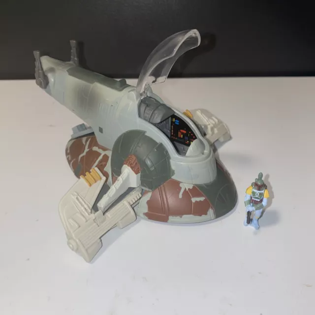 1996 Star Wars Action Fleet Micro Machine Slave 1 vehicle w mini Boba Fett