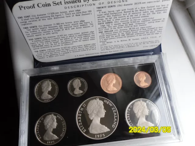 New Zealand - Proof Coin Set 1975